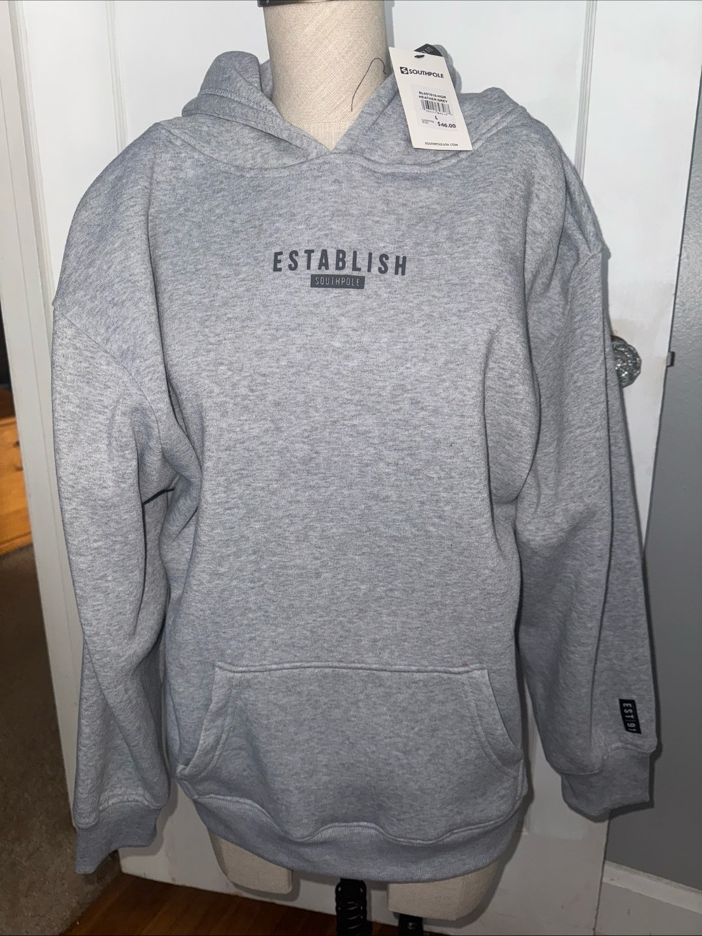 South Pole Men’s Light Gray "Establish" Pullover Hoodie